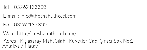 The Shahut Hotel telefon numaralar, faks, e-mail, posta adresi ve iletiim bilgileri